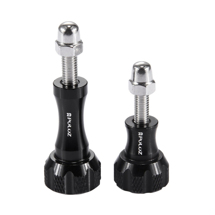 PULUZ CNC Aluminum Thumb Knob Stainless Bolt Nut Screw Set for GoPro, Insta360, DJI and Other Action Cameras, 2 Black Screws (Aluminum), 2 Gold Screws (Aluminum), 2 Blue Screws (Aluminum), 2 Red Screws (Aluminum)