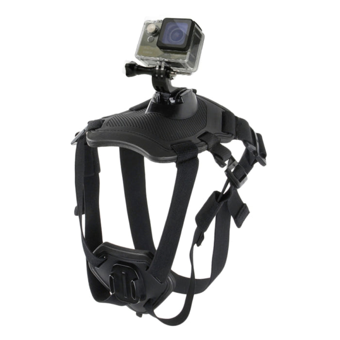 PULUZ Hound Dog Fetch Harness Adjustable Chest Strap Mount for GoPro, Insta360, DJI and Other Action Cameras, Dog Chest Strap