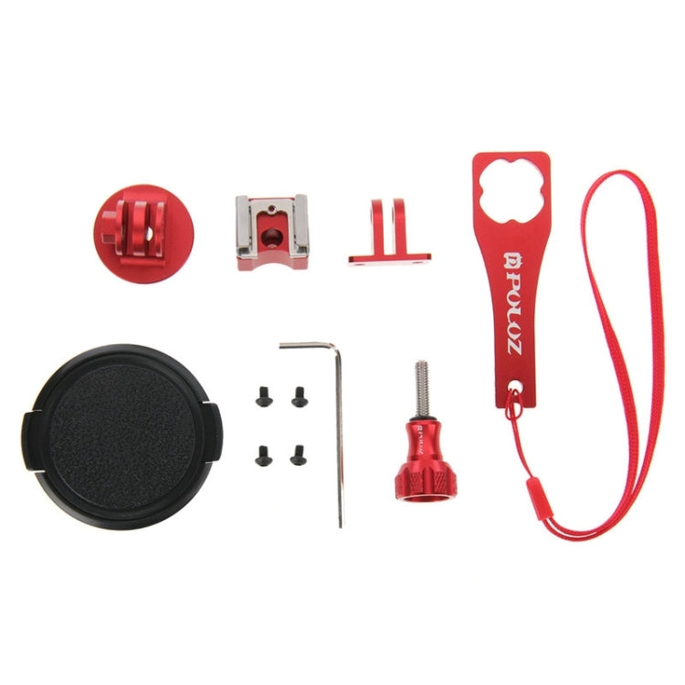 PULUZ Housing Shell CNC Aluminum Alloy Protective Cage Kit with Metal Wrench & Lens Cap & Screw & Tripod Adapter for GoPro HERO5 Session /HERO4 Session /HERO Session, For HERO4 Session