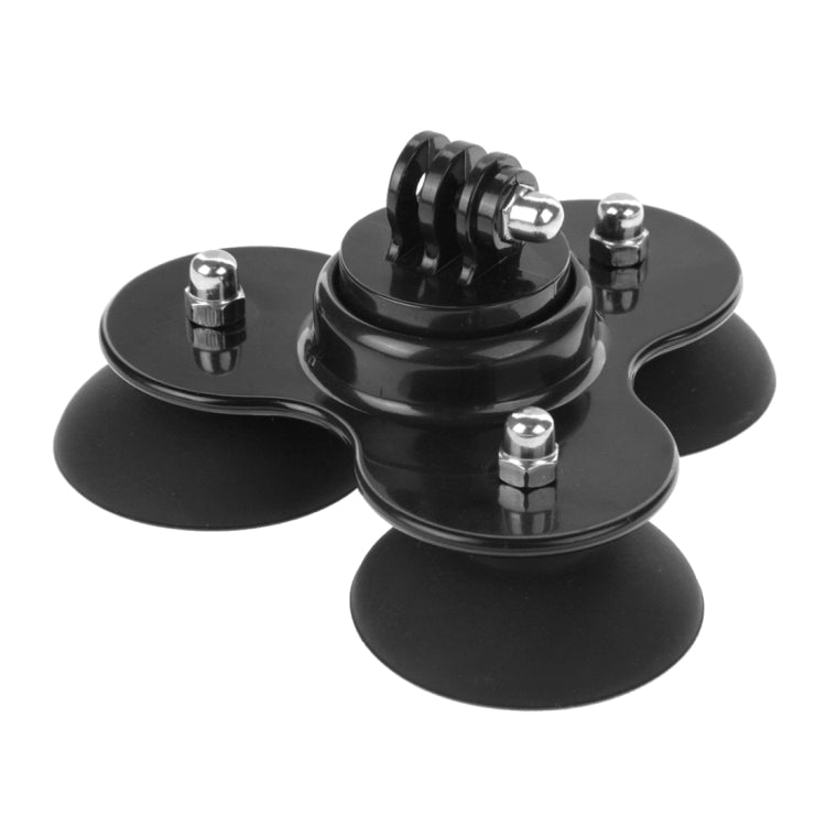 PULUZ Triangle Suction Cup Mount with Screw for GoPro, Insta360, DJI and Other Action Cameras, Triangle Sucker Mount