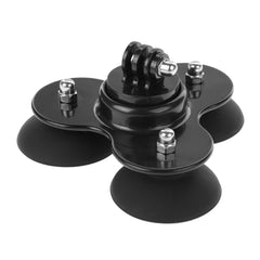 PULUZ Triangle Suction Cup Mount with Screw for GoPro, Insta360, DJI and Other Action Cameras, Triangle Sucker Mount