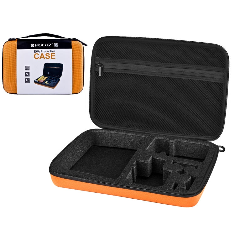 PULUZ Waterproof Carrying and Travel Case for for GoPro, Insta360, DJI and Other Action Cameras Accessories, Large Size: 32cm x 22cm x 7cm, For GoPro,Size: 32cm x 22cm x 7cm Orange