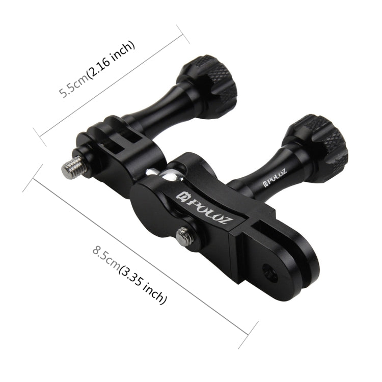 PULUZ CNC-Aluminium-Kugelgelenkhalterung mit 2 langen Schrauben für GoPro, Insta360, DJI und andere Actionkameras, CN-Lager, Kugelgelenkhalterung (US)