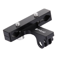 PULUZ - Soporte para asiento de bicicleta de aleación de aluminio para GoPro Hero12 Black / Hero11 /10 /9 /8 /7 /6 /5, Insta360 Ace / Ace Pro, DJI Osmo Action 4 y otras cámaras de acción, soporte para asiento