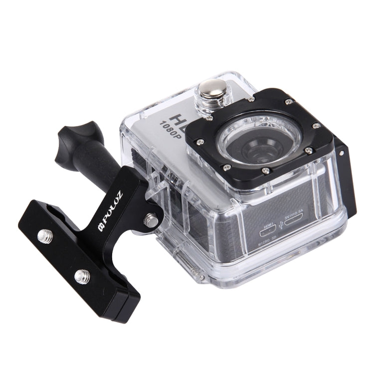 PULUZ - Soporte para asiento de bicicleta de aleación de aluminio para GoPro Hero12 Black / Hero11 /10 /9 /8 /7 /6 /5, Insta360 Ace / Ace Pro, DJI Osmo Action 4 y otras cámaras de acción, soporte para asiento