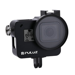 PULUZ Housing Shell CNC Aluminum Alloy Protective Cage with 52mm UV Lens for GoPro HERO(2018) /7 Black /6 /5, For HERO6 /5 No Frame AE Stock, For HERO6 /5 No Frame UK Stock, For HERO6 /5 No Frame US Stock, For HERO6 /5 No Frame, For HERO5/6 No Frame
