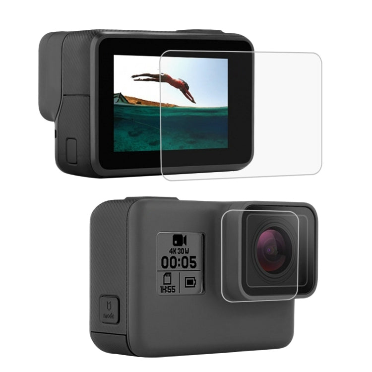 PULUZ  Lens HD Screen Protector + LCD Display Tempered Glass Film for GoPro HERO7 Black /HERO7 Silver / HERO7 White /6 /5, For GoPro HERO6 /5