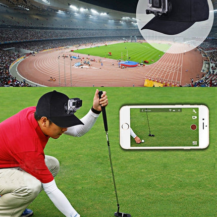 PULUZ Baseball Hat with J-Hook Buckle Mount & Screw for GoPro, DJI OSMO Action and Other Action Cameras