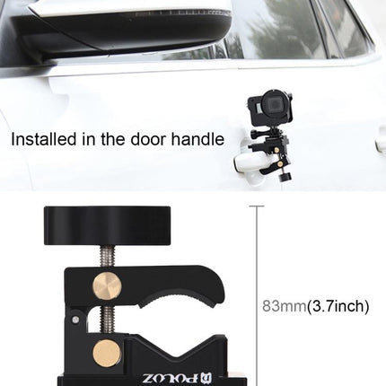 PULUZ Aluminium Alloy Mount Universal Fixing Clamp for GoPro, Insta360, DJI and Other Action Cameras, Fixing Clamp Mount