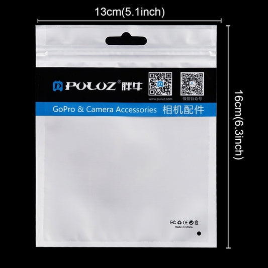 10 PCS PULUZ 16cm x 13cm Hang Hole Clear Front White Pearl Jewelry Zip Lock Packaging Bag(Size: M), Size: M