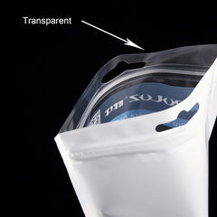 10 PCS PULUZ 16cm x 13cm Hang Hole Clear Front White Pearl Jewelry Zip Lock Packaging Bag(Size: M), Size: M