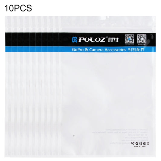 10 PCS PULUZ 25.8cm x 18cm Hang Hole Clear Front White Pearl Jewelry Zip Lock Packaging Bag (Size: L), Size: L