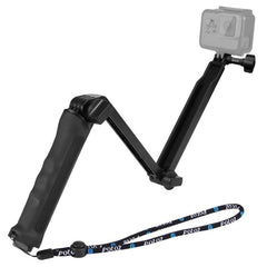 Trípode y palo selfie plegable con agarre de 3 vías PULUZ, extensión monopie para GoPro, Insta360 ONE R, DJI Osmo Action y otras cámaras de acción, longitud: 20-58 cm, longitud: 20-58 cm, longitud: 20-58 cm (AE)