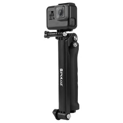 PULUZ 3-Way Grip Foldable Tripod Selfie-stick Extension Monopod for GoPro, Insta360 ONE R, DJI Osmo Action and Other Action Cameras, Length: 20-58cm, Length: 20-58cm, Length: 20-58cm(AE)