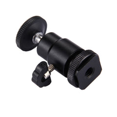 PULUZ Cold Shoe Tripod Head 1/4 inch Tripod Screw Head with Lock, Hot Shoe Tripod Head