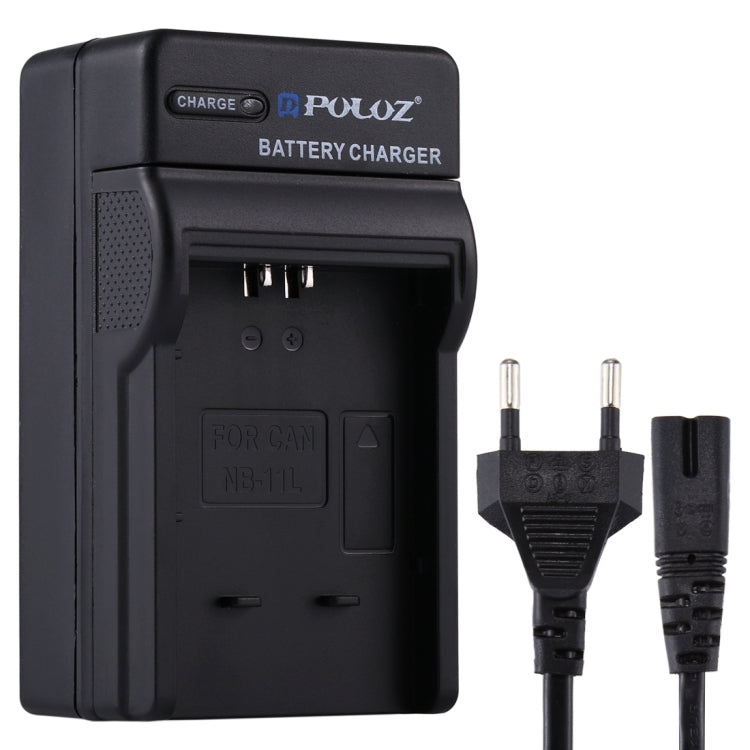 PULUZ EU Plug Battery Charger with Cable for Canon NB-11L Battery, NB-11L UE Plug