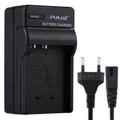 PULUZ EU Plug Battery Charger with Cable for Casio CNP120 Battery, CNP120 EU Plug