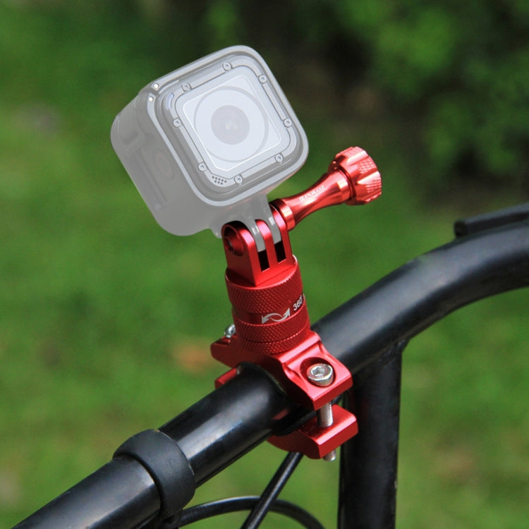 PULUZ 360-Grad-Drehung, Fahrrad-Lenkeradapterhalterung aus Aluminium mit Schraube für GoPro, Insta360, DJI und andere Actionkameras, AE-Lager (Blau), US-Lager (Rot), US-Lager (Blau), China-Lager (Blau), US-Lager (Schwarz), China-Lager (Schwarz)