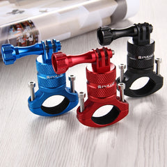 PULUZ 360-Grad-Drehung, Fahrrad-Lenkeradapterhalterung aus Aluminium mit Schraube für GoPro, Insta360, DJI und andere Actionkameras, AE-Lager (Blau), US-Lager (Rot), US-Lager (Blau), China-Lager (Blau), US-Lager (Schwarz), China-Lager (Schwarz)