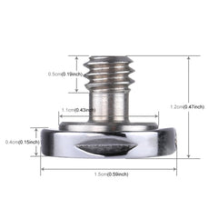 PULUZ 1/4 inch Male Thread Screw with C-Ring for Quick Release, Tripod Mount, 1/4 inch Screw