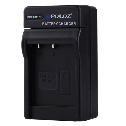 PULUZ Digitalkamera-Akku-Autoladegerät für Casio NP-110 Akku, NP-110 Autoladegerät