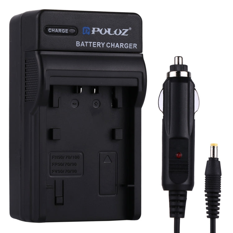 PULUZ Digital Camera Battery Car Charger for Sony NP-FH50 / NP-FH70 / NP-FH100 / NP-FP50 / NP-FP70 / NP-FP90 / NP-FV50 / NP-FV70 / NP-FV90 Battery, NP-FP50 Car Charger