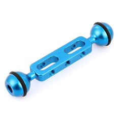 PULUZ 5.1 inch 13cm Aluminum Alloy Dual Balls Arm, Ball Diameter: 25mm, 5.1 inch (Black), 5.1 inch (Blue), 5.1 inch (Red)