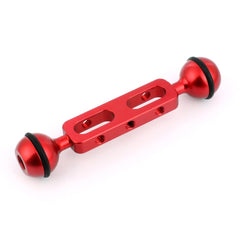 PULUZ 5.1 inch 13cm Aluminum Alloy Dual Balls Arm, Ball Diameter: 25mm, 5.1 inch (Black), 5.1 inch (Blue), 5.1 inch (Red)