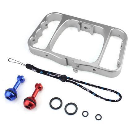 PULUZ Dual Handheld Diving Light Arm CNC Aluminum Mount with Lanyard for GoPro, Insta360, DJI and Other Action Cameras