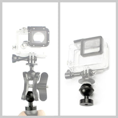PULUZ CNC-Aluminium-Kugelkopf-Adapterhalterung für GoPro, Insta360, DJI und andere Actionkameras, Durchmesser: 2,5 cm, CNC-Aluminium (Schwarz), CNC-Aluminium (Blau), CNC-Aluminium (Rot)