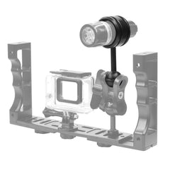 PULUZ Light Diving Aluminum Alloy Clamp Ball Head Mount Adapter Fixed Clip for Underwater Strobe Housing Light