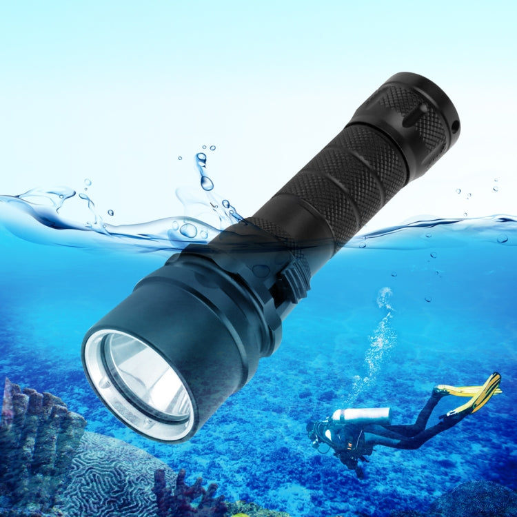 Linterna LED PULUZ de aleación de aluminio de 1000 lm para buceo a 50 m de profundidad, luz blanca fría, 1000 lm, funciona con 1 batería