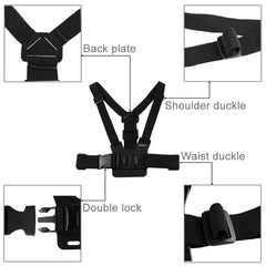 PULUZ Adjustable Body Mount Belt Chest Strap with J Hook Mount & Long Screw for GoPro, Insta360, DJI and Other Action Cameras, Chest Strap