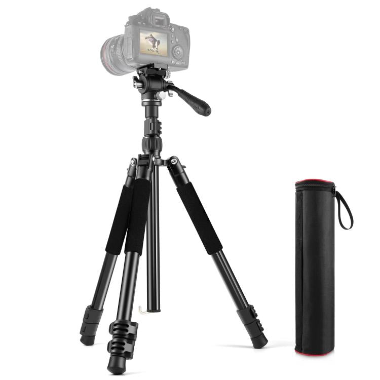PULUZ 1.6m Reverse-Folding Professional Video Tripod with Fluid Drag Head