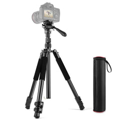 PULUZ 1.6m Reverse-Folding Professional Video Tripod with Fluid Drag Head