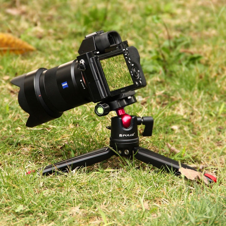 PULUZ Pocket Mini Metal Desktop Tripod Mount with 360 Degree Ball Head for DSLR & Digital Cameras, Adjustable Height: 11-21cm, Desktop Tripod with Head