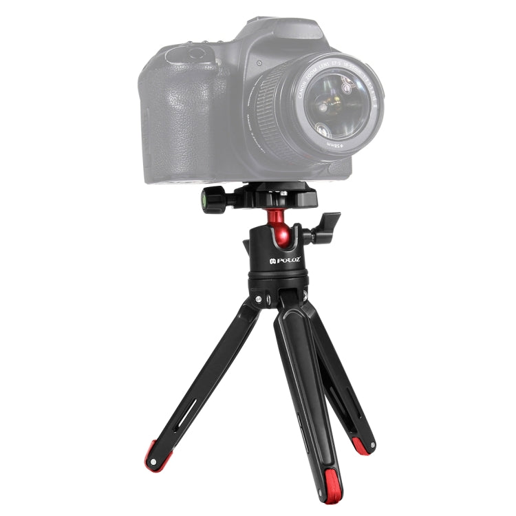 PULUZ Pocket Mini Metal Desktop Tripod Mount with 360 Degree Ball Head for DSLR & Digital Cameras, Adjustable Height: 11-21cm, Desktop Tripod with Head