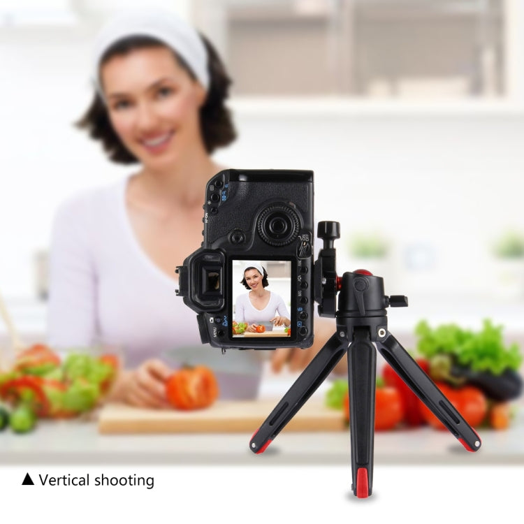 PULUZ Pocket Mini Metal Desktop Tripod Mount with 360 Degree Ball Head for DSLR & Digital Cameras, Adjustable Height: 11-21cm, Desktop Tripod with Head