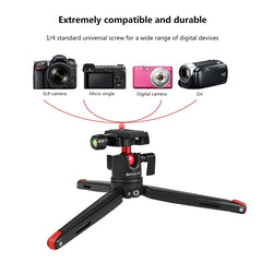 PULUZ Pocket Mini Metal Desktop Tripod Mount with 360 Degree Ball Head for DSLR & Digital Cameras, Adjustable Height: 11-21cm, Desktop Tripod with Head, Tripod with Head(AE)