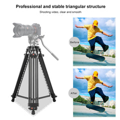 PULUZ Professional Heavy Duty Camcorder Aluminum Alloy Tripod, Tripod