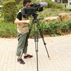 PULUZ Professional Heavy Duty Camcorder Aluminum Alloy Tripod, Tripod