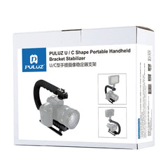 PULUZ U/C Shape 3-Head Cold Shoes Portable Handheld DV Bracket Stabilizer for All SLR Cameras and Home DV Camera, C-Shaped Bracket(AE), C-Shaped Bracket