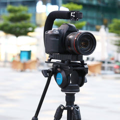 PULUZ U/C Shape 3-Head Cold Shoes Portable Handheld DV Bracket Stabilizer for All SLR Cameras and Home DV Camera, C-Shaped Bracket