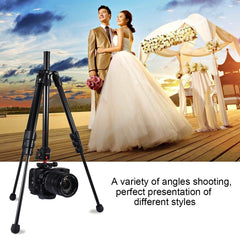 PULUZ 4-Section Folding Legs Metal  Tripod Mount with 360 Degree Ball Head for DSLR & Digital Camera, Adjustable Height: 42-130cm, Adjustable Height: 42-130cm