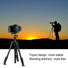 PULUZ 4-Section Folding Legs Metal  Tripod Mount with 360 Degree Ball Head for DSLR & Digital Camera, Adjustable Height: 42-130cm, Adjustable Height: 42-130cm