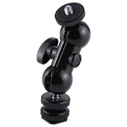 PULUZ Flash Hot Shoe Swivel Ball Head 1/4 inch Tripod Screw Magic Arm with Lock, Magic Arm