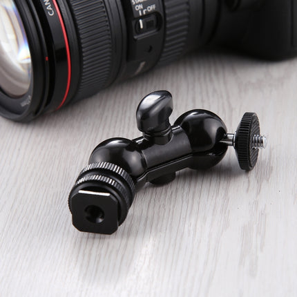 PULUZ Flash Hot Shoe Swivel Ball Head 1/4 inch Tripod Screw Magic Arm with Lock, Magic Arm