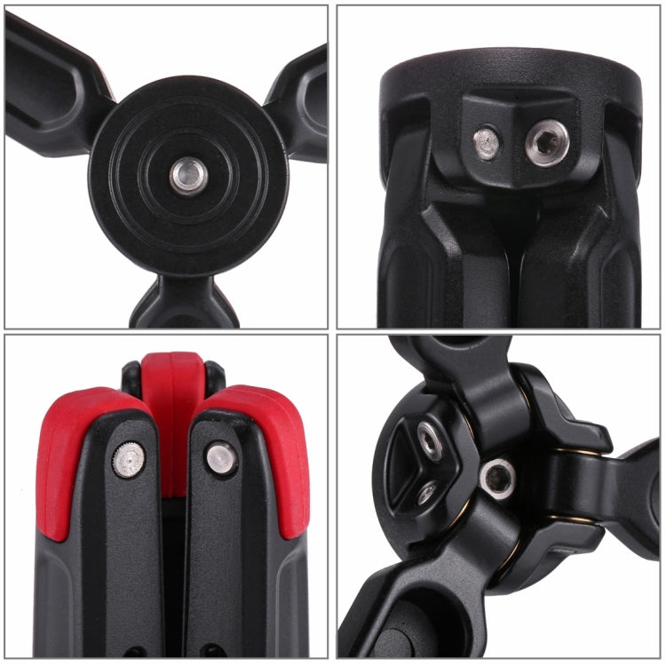 PULUZ Pocket Mini Metal Desktop Tripod Mount with 1/4 inch to 3/8 inch Thread Adapter Screw for DSLR & Digital Cameras, Adjustable Height: 4.5-15cm, Load: 20kg