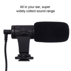 PULUZ 3.5mm Audio Stereo Recording Vlogging Professional Interview Microphone for DSLR & DV Camcorder, Smartphones, Mini Microphone(AE), Mini Microphone