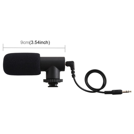 PULUZ 3.5mm Audio Stereo Recording Vlogging Professional Interview Microphone for DSLR & DV Camcorder, Smartphones, Mini Microphone